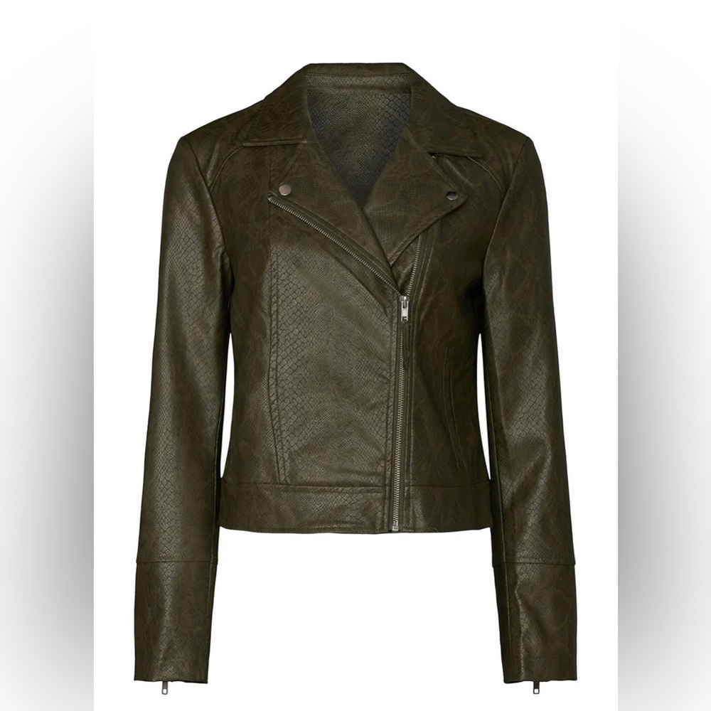 NWOT $120 BB Dakota Faux Leather Snake It or Break It Jacket